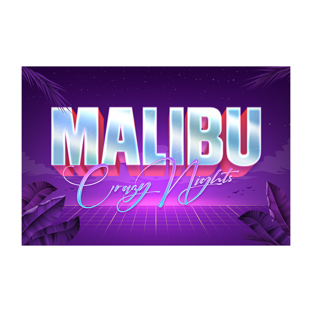 T-SHIRT MALIBU CRAZY NIGHT