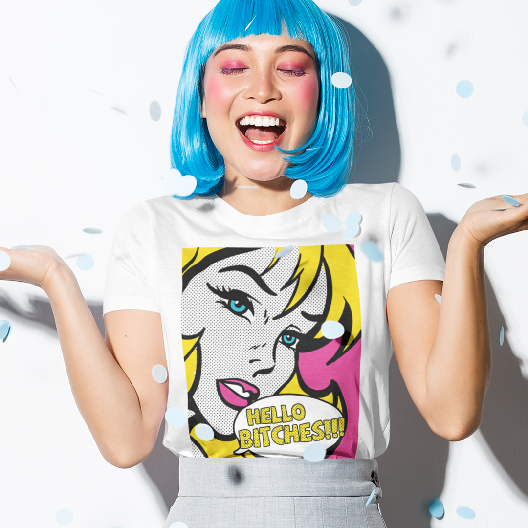 T-SHIRT HELLO POP ART