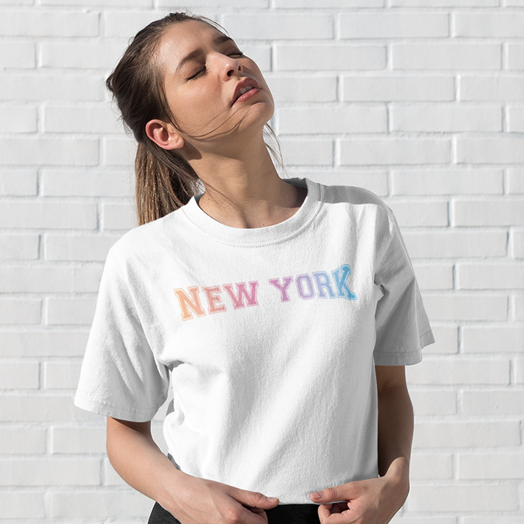 T-SHIRT NEW YORK RAINBOW